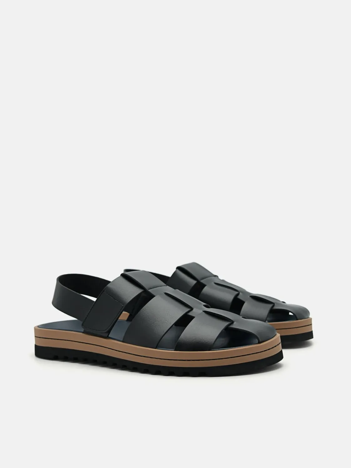 George Caged Sandals - Black