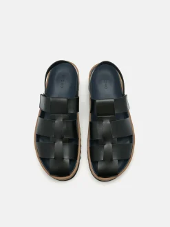 George Caged Sandals - Black