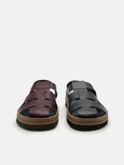 George Caged Sandals - Black