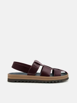 George Caged Sandals - Dark Brown