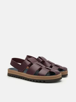 George Caged Sandals - Dark Brown