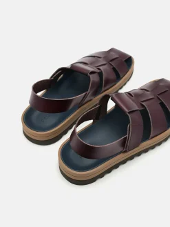 George Caged Sandals - Dark Brown