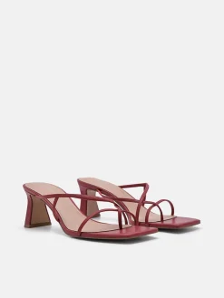 Gwyneth Heel Sandals - Red