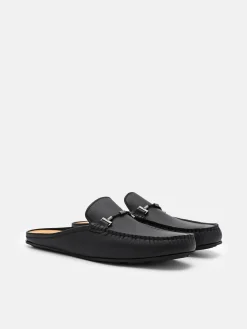 Hawser Leather Slip-On Driving Shoes - Black