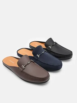 Hawser Leather Slip-On Driving Shoes - Black
