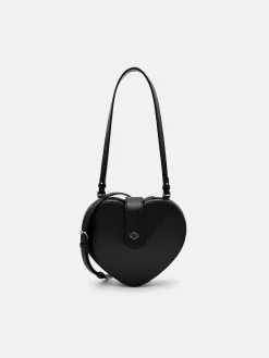 Heart Shoulder Bag - Black
