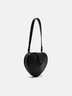 Heart Shoulder Bag - Black