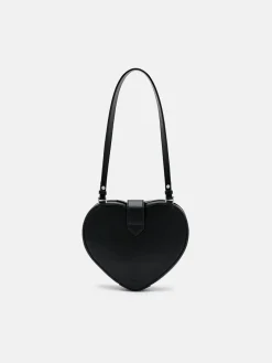 Heart Shoulder Bag - Black