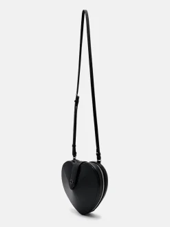 Heart Shoulder Bag - Black