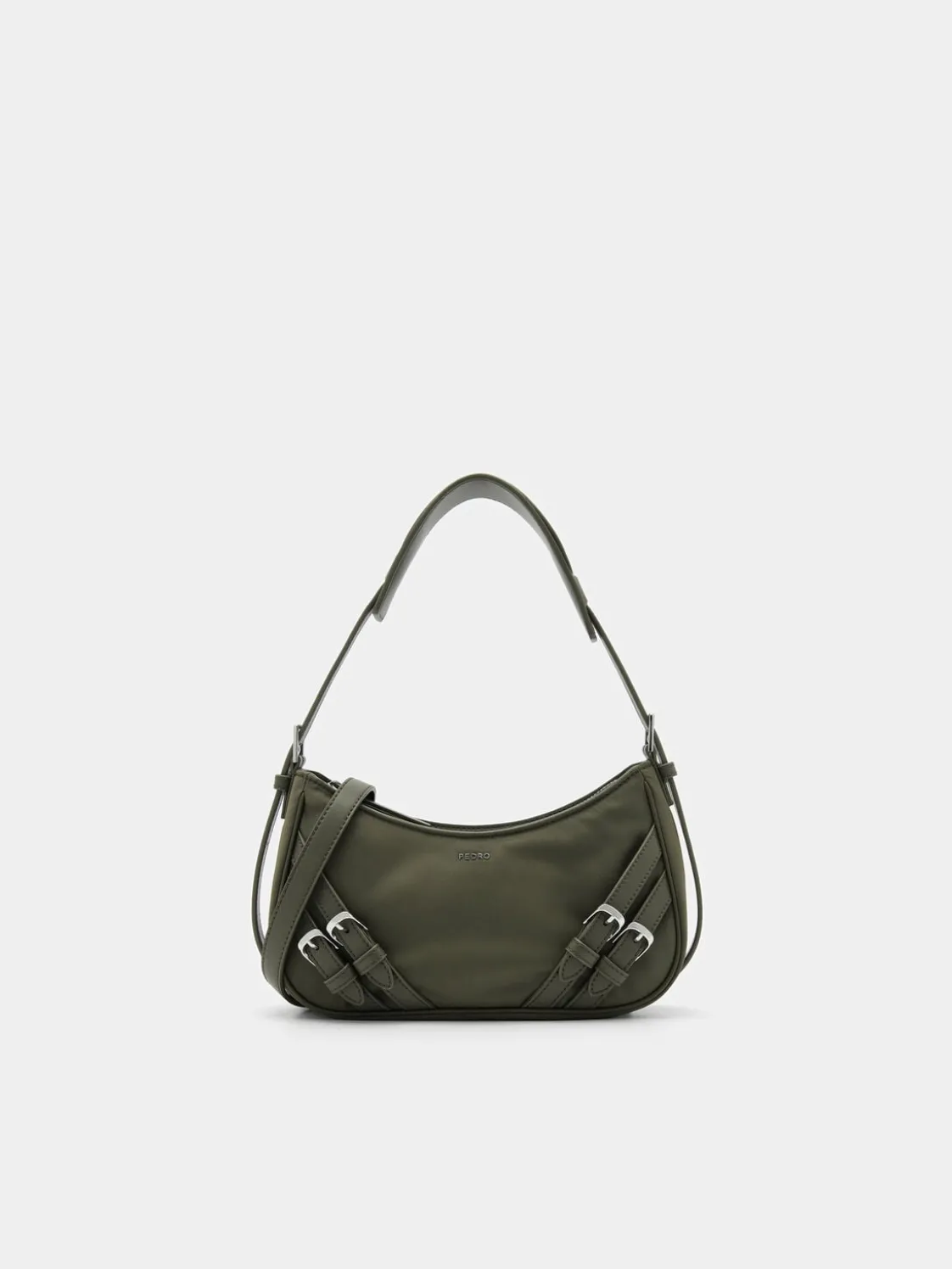 Helix Buckle Shoulder Bag - Olive