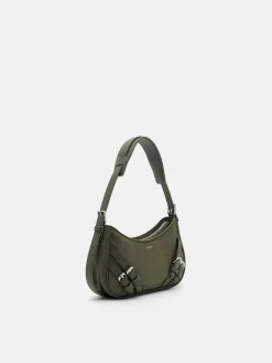 Helix Buckle Shoulder Bag - Olive