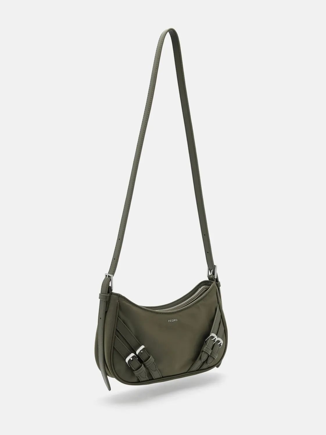 Helix Buckle Shoulder Bag - Olive