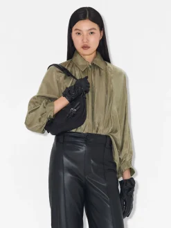 Helix Buckle Shoulder Bag - Black