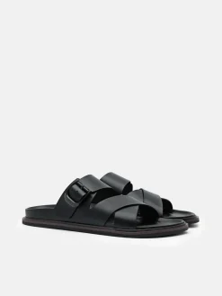 Helix Cross Sandals - Black