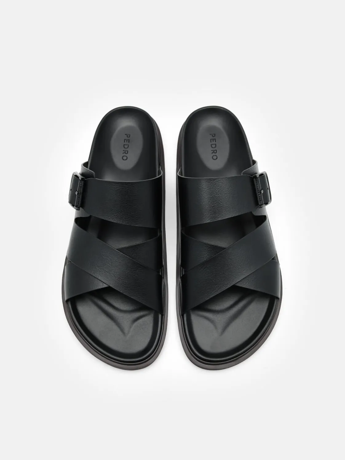 Helix Cross Sandals - Black