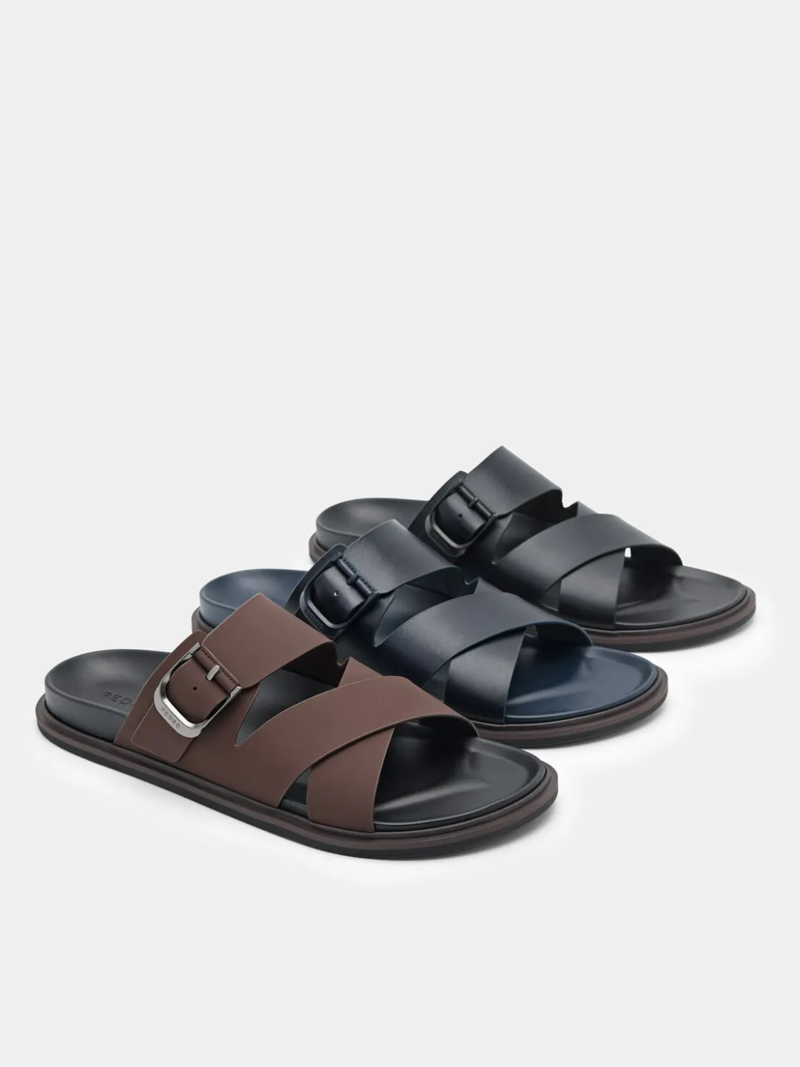 Helix Cross Sandals - Black