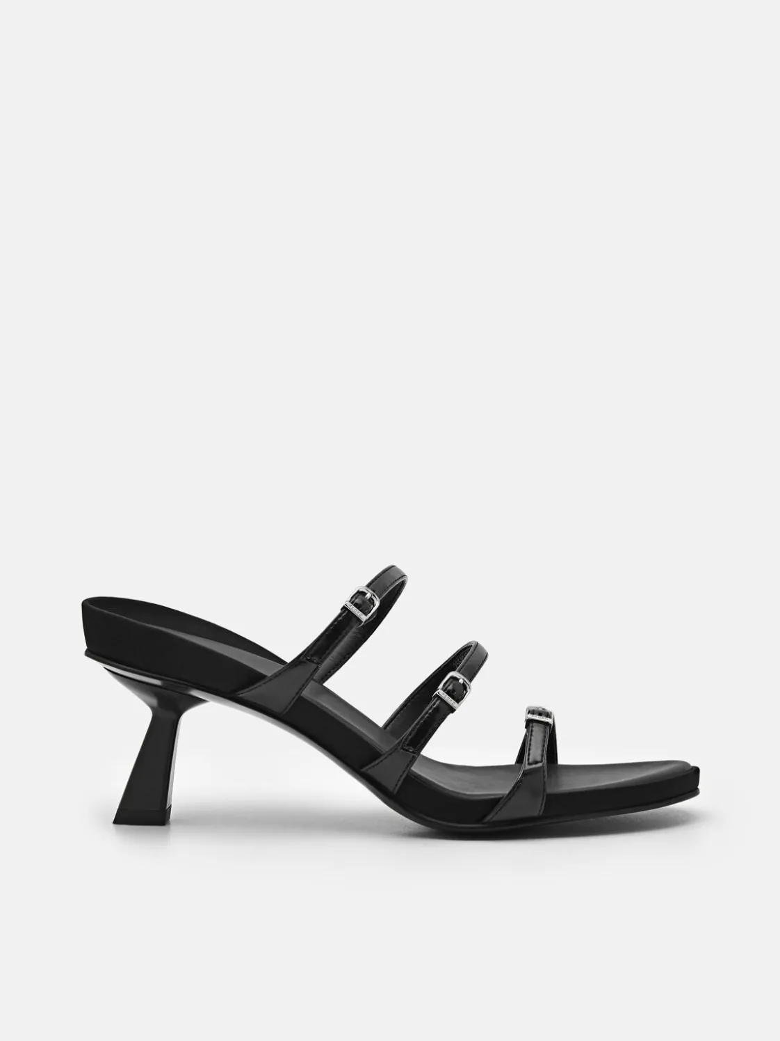 Helix Heel Sandals - Black