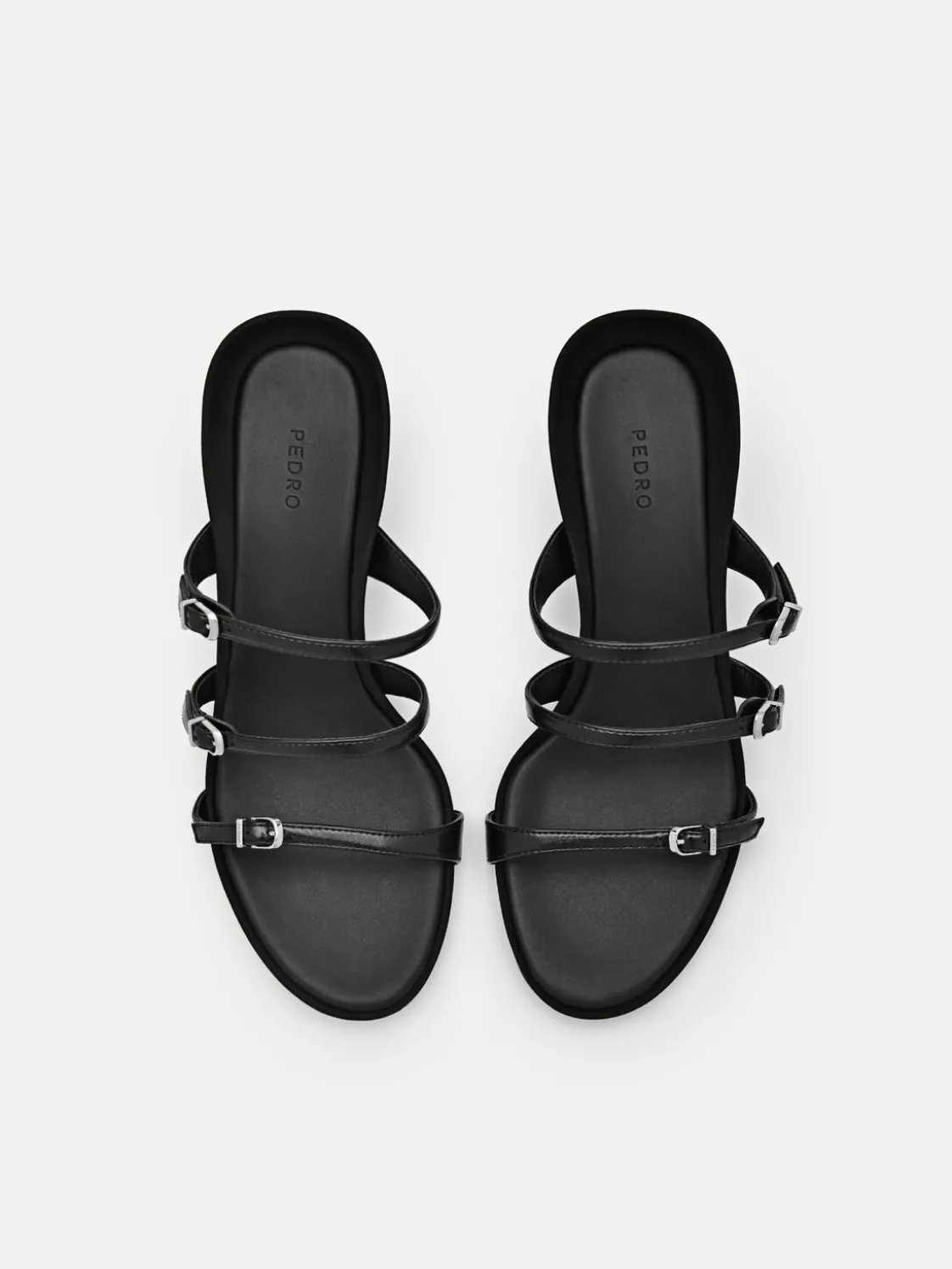 Helix Heel Sandals - Black