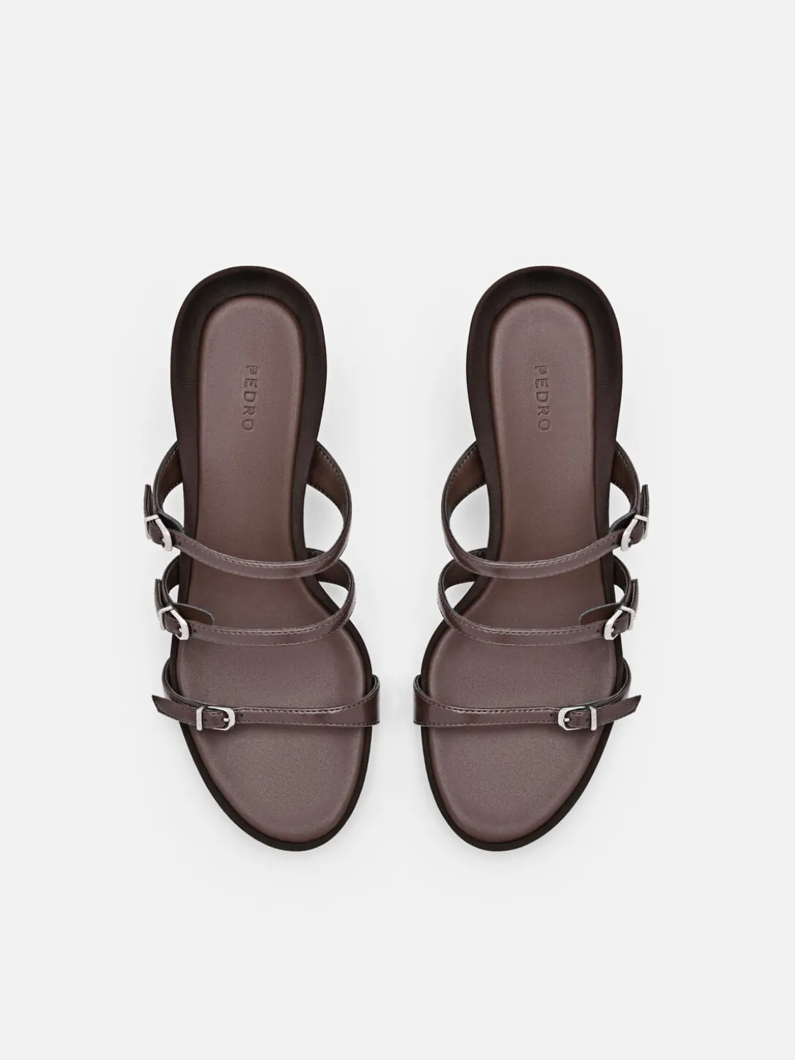 Helix Heel Sandals - Dark Brown