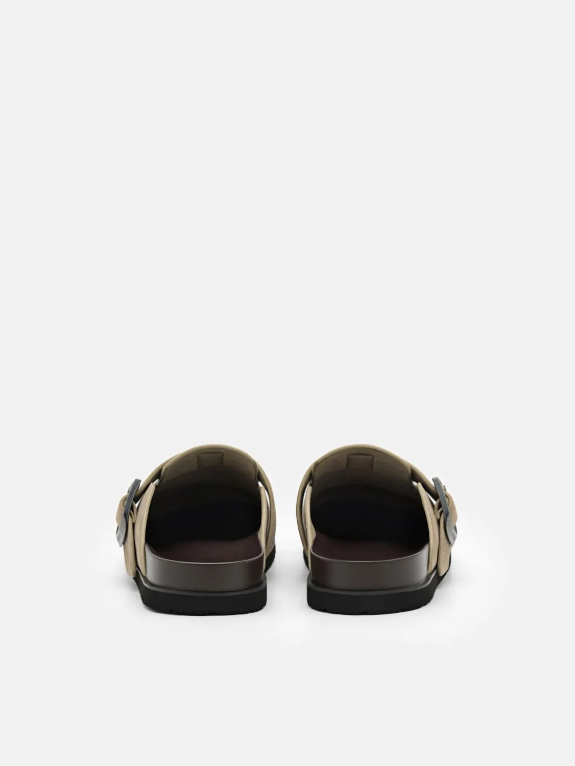 Helix Suede Mules - Dark Taupe
