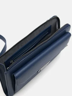 Henry Leather Clutch Bag - Navy