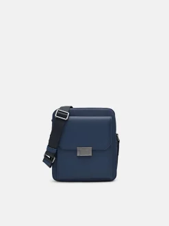 Henry Leather Sling Bag - Navy