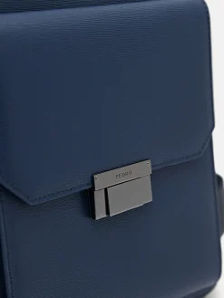 Henry Leather Sling Bag - Navy