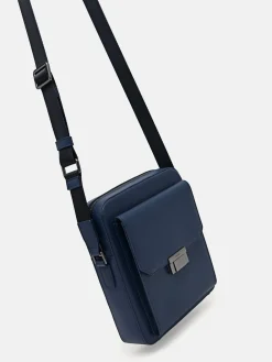 Henry Leather Sling Bag - Navy