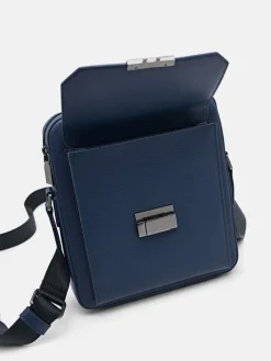 Henry Leather Sling Bag - Navy