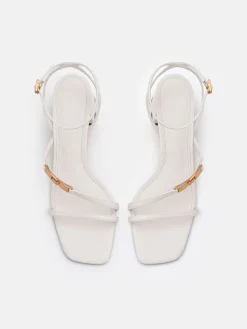 Hitch Ankle Strap Heel Sandals - Chalk
