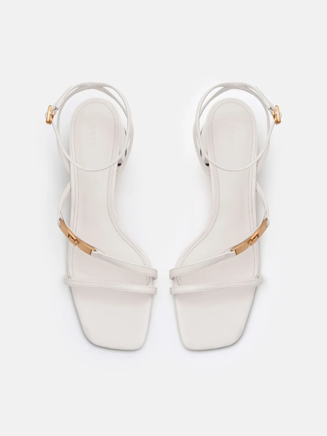 Hitch Ankle Strap Heel Sandals - Chalk