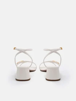 Hitch Ankle Strap Heel Sandals - Chalk