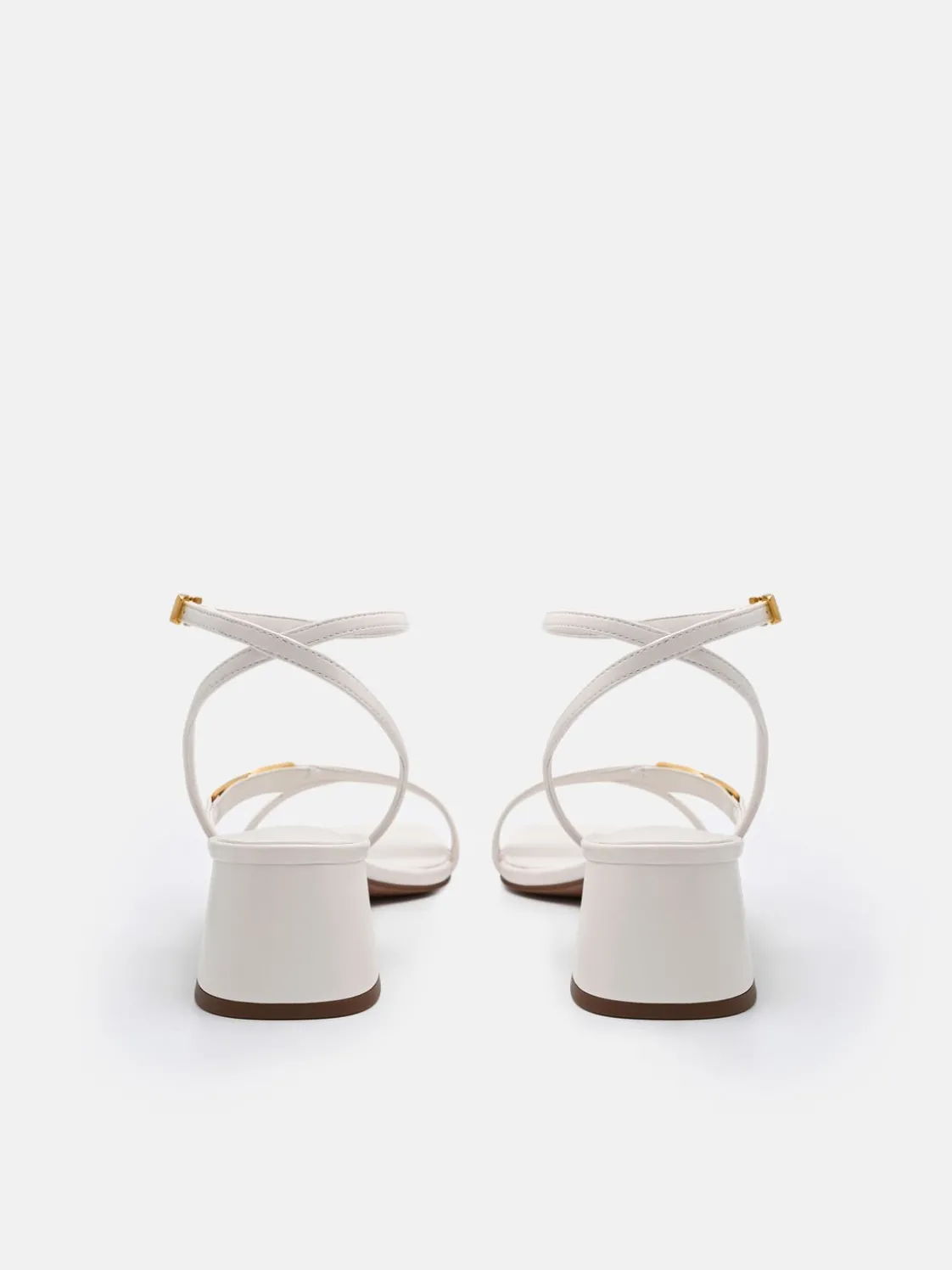 Hitch Ankle Strap Heel Sandals - Chalk