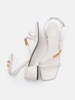 Hitch Ankle Strap Heel Sandals - Chalk