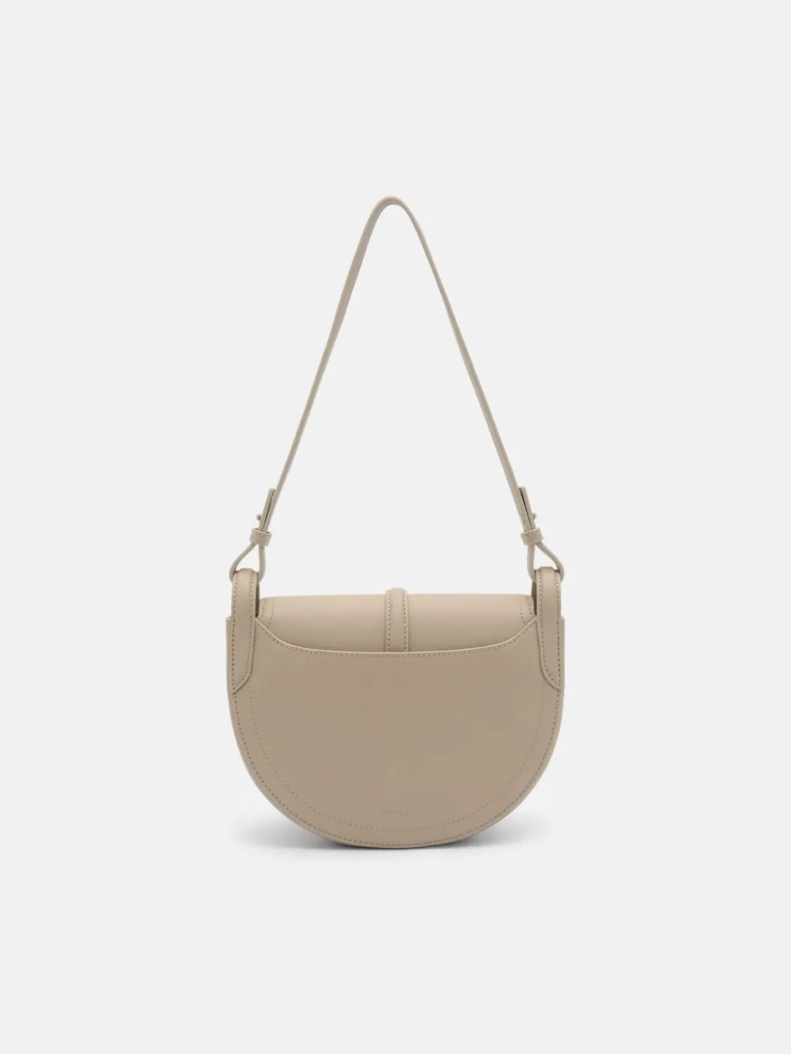Hitch Leather Shoulder Bag - Light Taupe