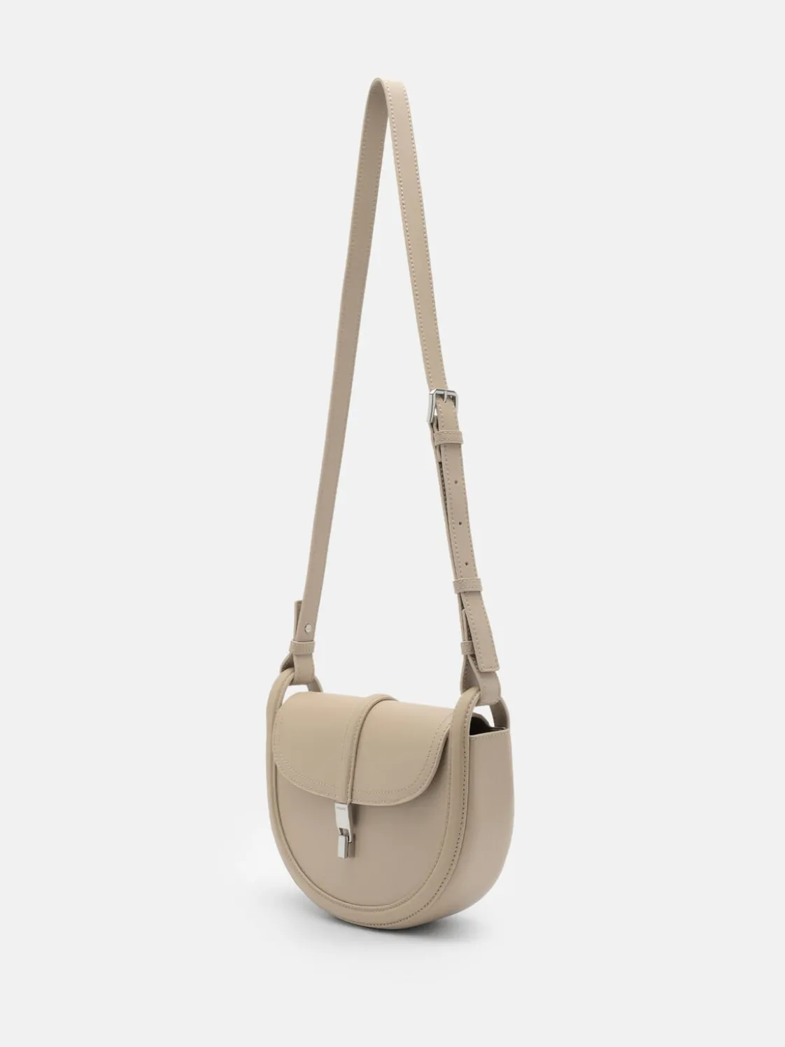Hitch Leather Shoulder Bag - Light Taupe