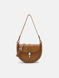 Hitch Leather Shoulder Bag - Cognac