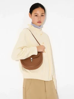 Hitch Leather Shoulder Bag - Cognac