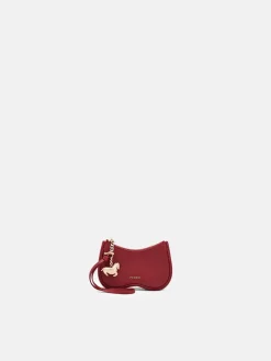 Horse Charm Leather Pouch - Red