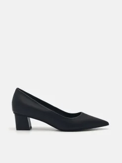 Ines Leather Pumps - Black
