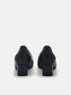 Ines Leather Pumps - Black