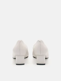 Ines Leather Pumps - Chalk