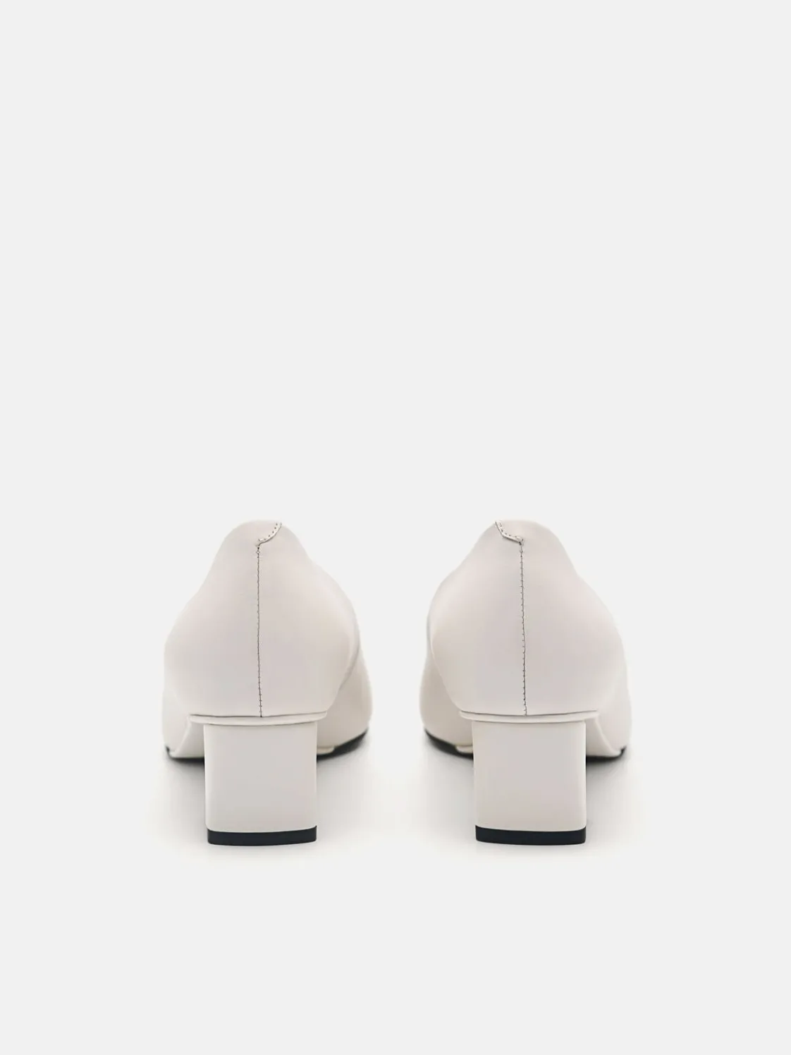 Ines Leather Pumps - Chalk