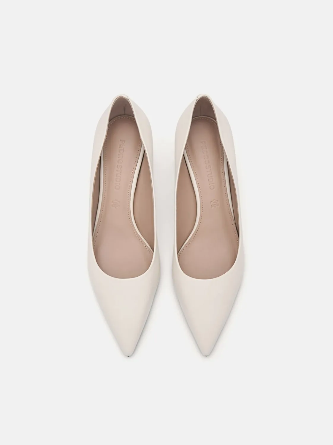 Ines Leather Pumps - Chalk