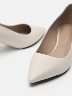 Ines Leather Pumps - Chalk