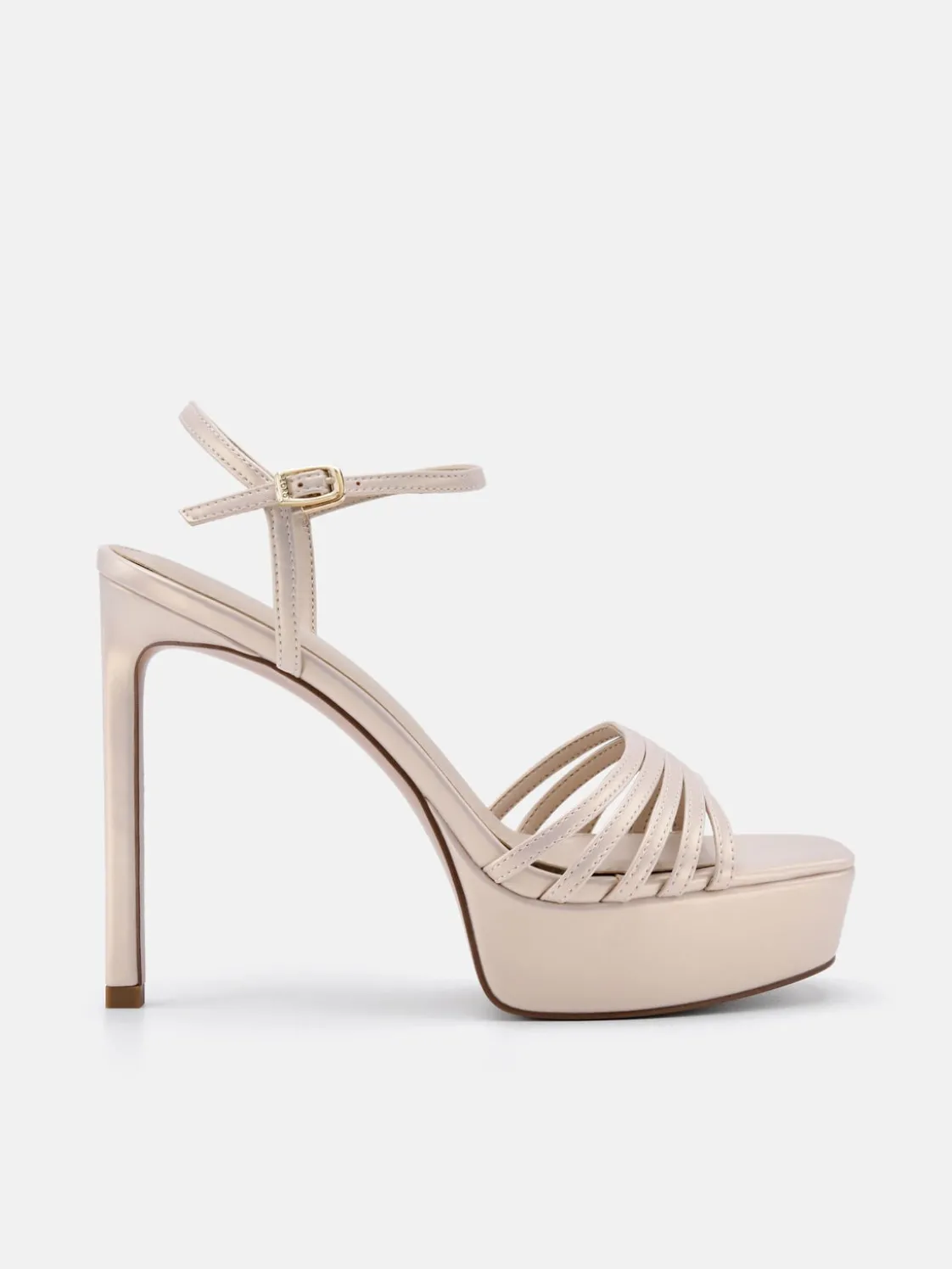 Iza Platform Heel Sandals - Champagne