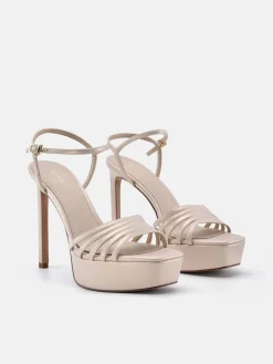 Iza Platform Heel Sandals - Champagne