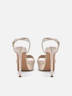 Iza Platform Heel Sandals - Champagne