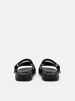Iza Suede Sandals - Black