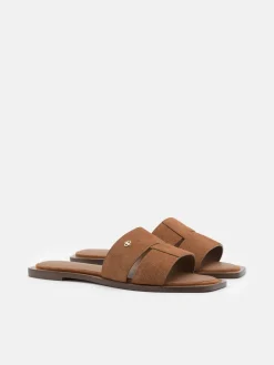 Iza Suede Sandals - Cognac Suede